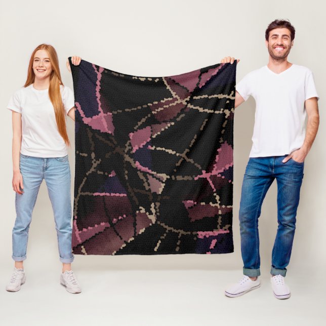 Abstrakt mosaic mönster fleecefilt (På plats)