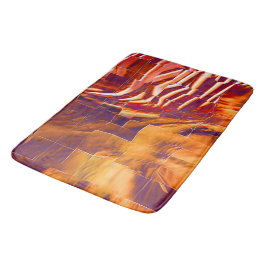 Abstrakt mosaic teckning av rödaktig guld tinfoil badrumsmatta