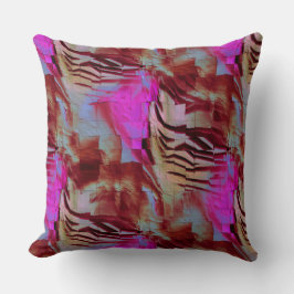 Abstrakt mosaic teckning av rustisk rosa och rostb kudde