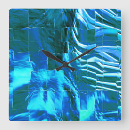 Abstrakt mosaic teckning, himlar med lätt satin? fyrkantig klocka