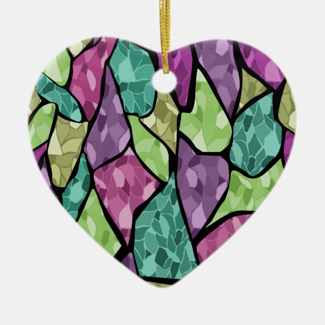 Abstrakt Mosaic tile mönster bright c Julgransprydnad Keramik (Framsidan)