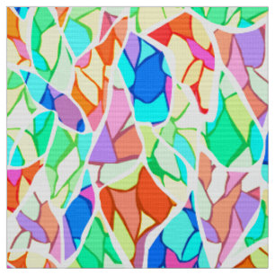 Abstrakt Mosaic tile mönster bright c Tyg