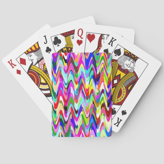 Abstrakt Mosaic Wave Mönster #2 Spelkort (Baksidan)