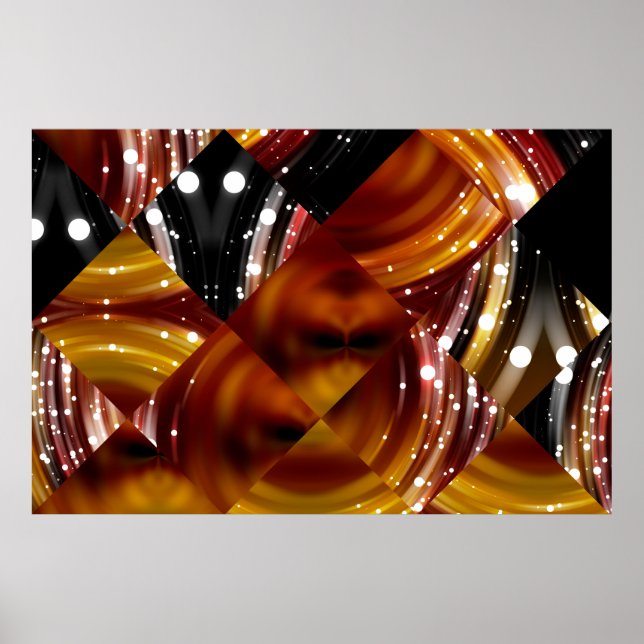 Abstrakt, mosaik, geometrisk, flerfärgad bakgrund poster (Framsidan)