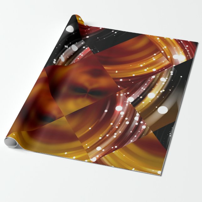 Abstrakt, mosaik, geometrisk, flerfärgad bakgrund presentpapper (Utrullad)