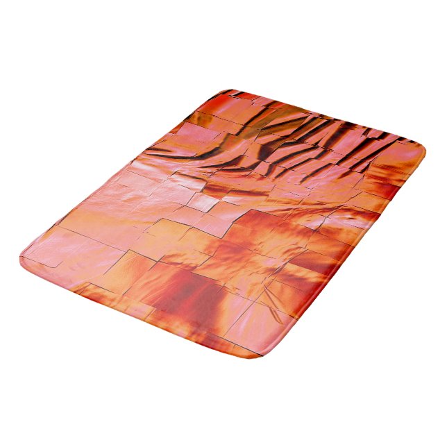 Abstrakt mosaik, lätt kardad och pärllax badrumsmatta (Vinklad)