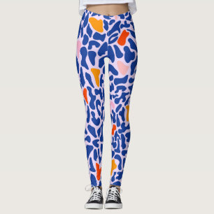 Abstrakt mosaik, sömlöst mönster leggings