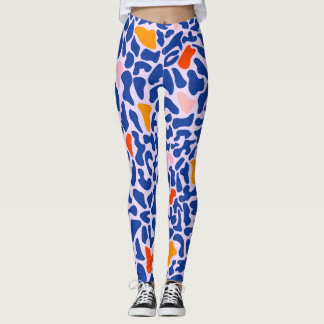 Abstrakt mosaik, sömlöst mönster leggings