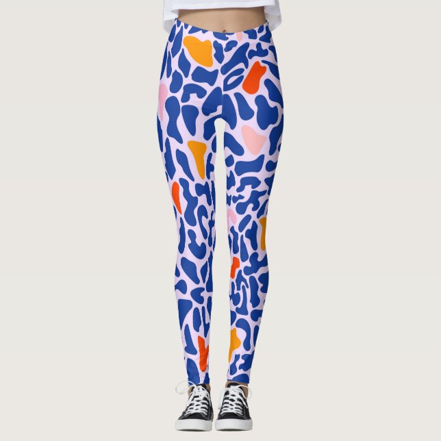 Abstrakt mosaik, sömlöst mönster leggings (Framsida)