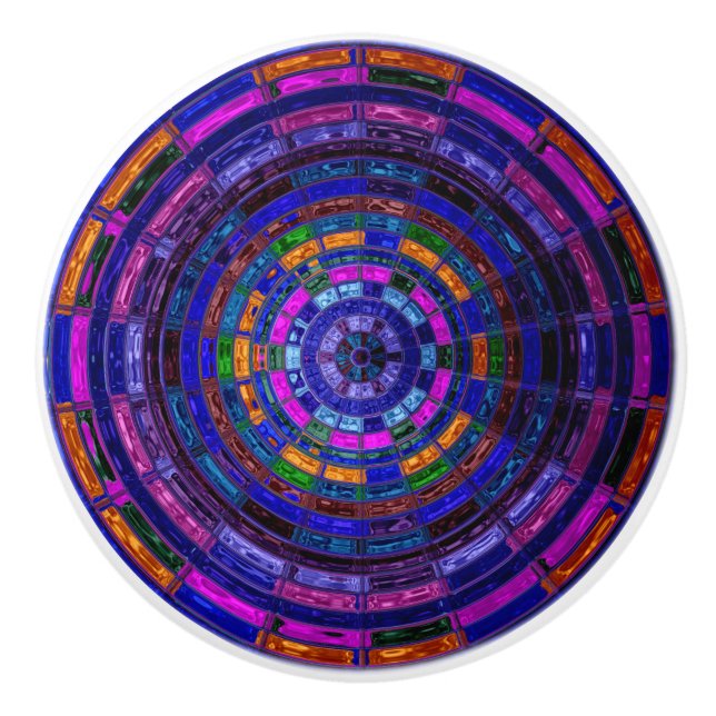 Abstrakt mosaikglas #9 knopp (Framsidan)