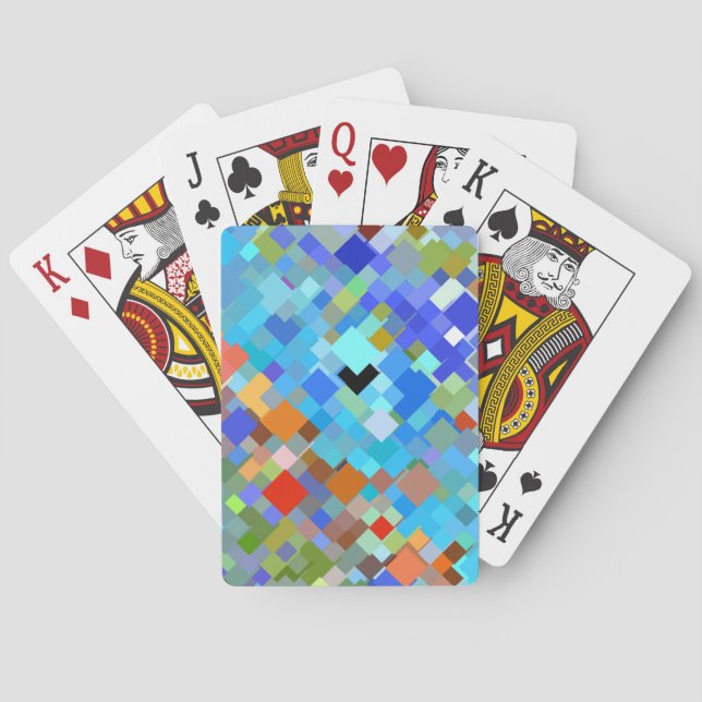 Abstrakt mosaikmönster #3 spel kort (Baksidan)