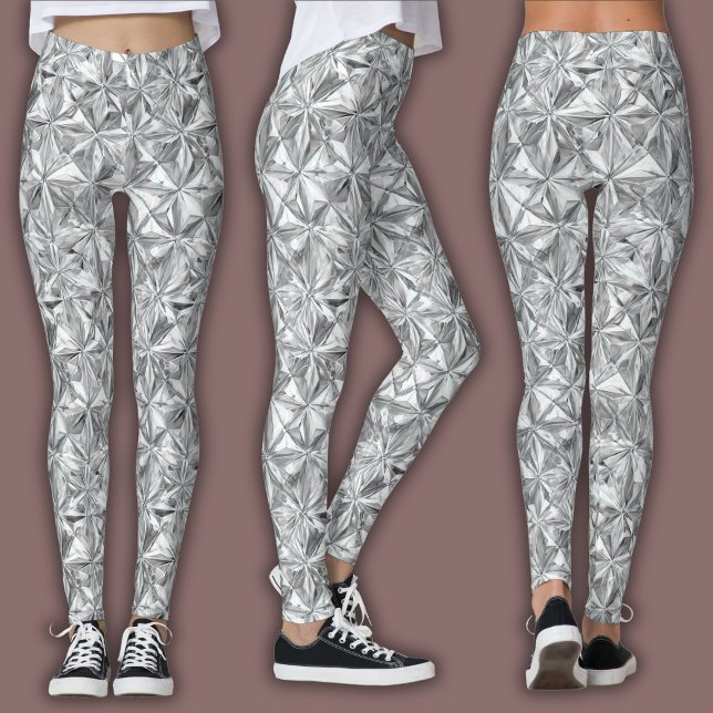 Abstrakt mosaikmönster | Diamantprisma Leggings (Skapare uppladdad)