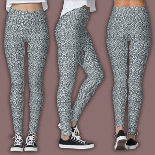 Abstrakt mosaikmönster Silverfjäll Leggings