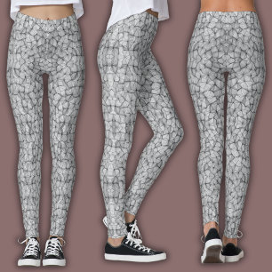 Abstrakt mosaikmönster Sprucken sten Leggings