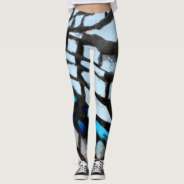 Abstrakt mosaikspegel  leggings (Framsida)