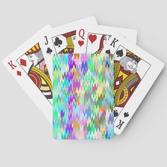 Abstrakt mosaikvåg mönster #5 casinokort (Baksidan)