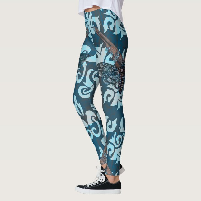 Abstrakt Moth Leggings (Vänster)