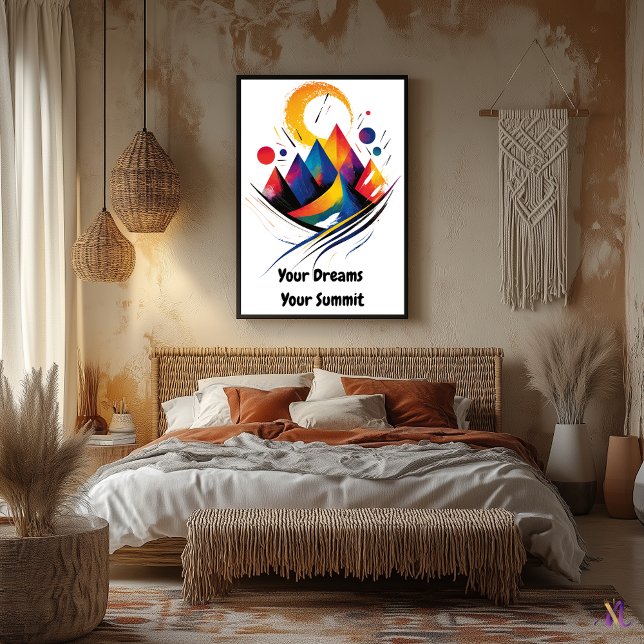 Abstrakt Motivations Minimalistisk Bergskonst Poster (Skapare uppladdad)