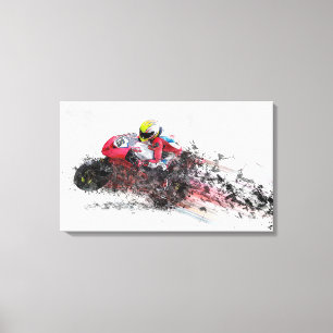 Abstrakt motorcykelRacer Canvastryck