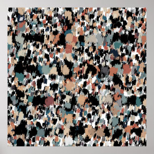 Abstrakt Mottled Camo Poster