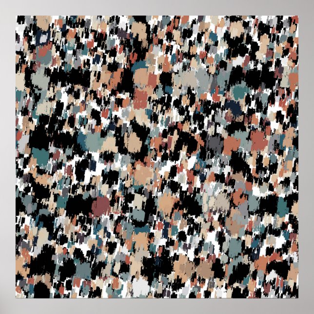 Abstrakt Mottled Camo Poster (Framsidan)