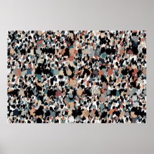 Abstrakt Mottled Camo Poster