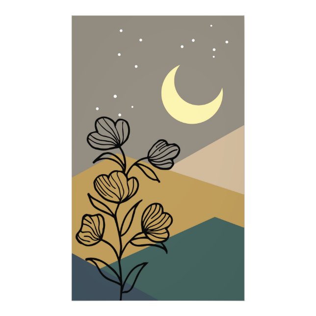 Abstrakt Mountain Fototryck (Framsidan)