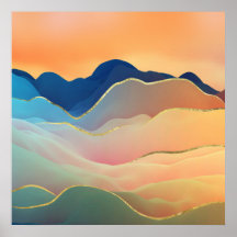 Abstrakt Mountain Ligcape Digital Art