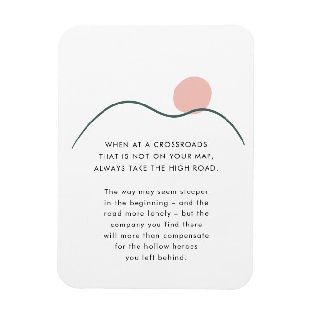 Abstrakt Mountain Sol: Ta högvägsofferten Magnet (Vertikal)