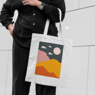 Abstrakt Mountains Tote Bag Tygkasse