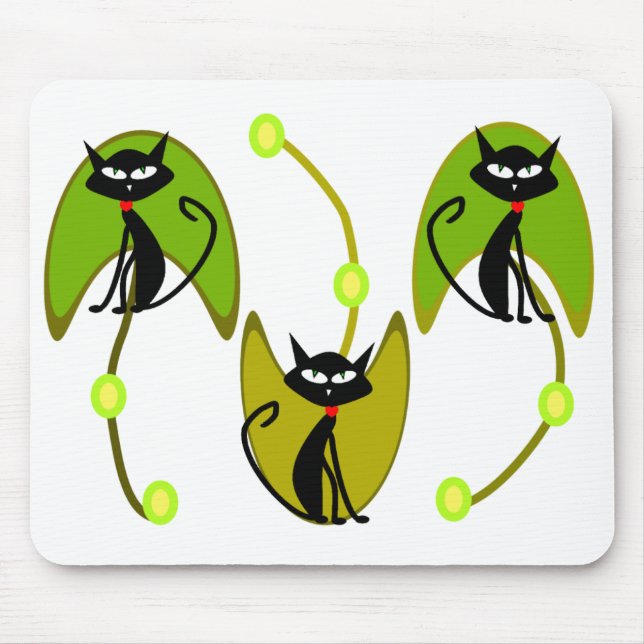 ABSTRAKT mousepad för KATT Musmatta (Framsidan)