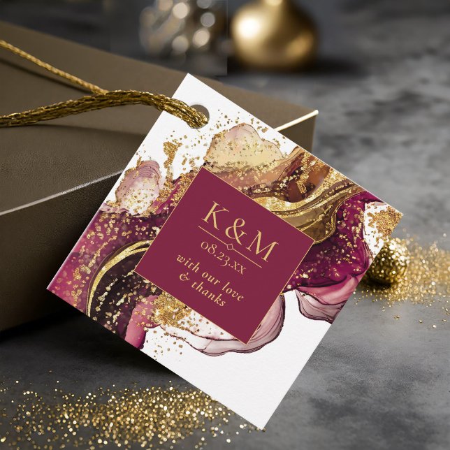 Abstrakt mousserande Bröllop Vin Red ID1018 Gåvor Etiketter (Skapare uppladdad)