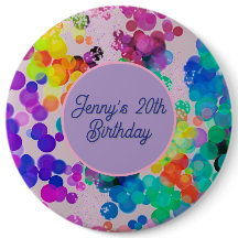 Abstrakt Multifärgad Grattis på födelsedagen Bokeh