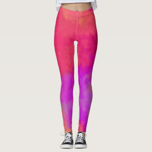 Abstrakt Multifärgad Leggings