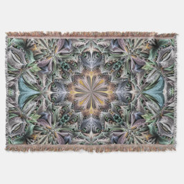 Abstrakt Multifärgad Succulent Garden Rosette Filt