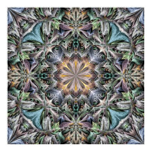 Abstrakt Multifärgad Succulent Garden Rosette