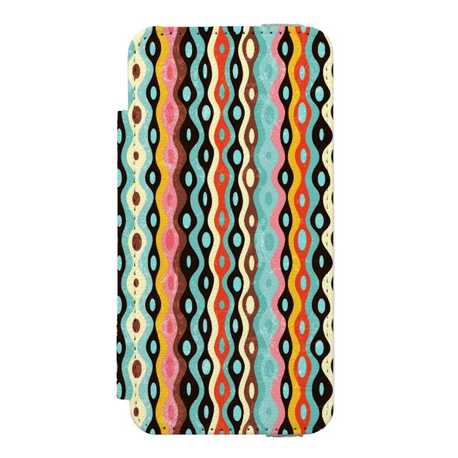Abstrakt multifärgadmönster incipio iPhone wallet skal (Folio Framsidan)
