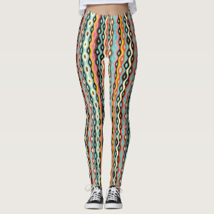 Abstrakt multifärgadmönster leggings