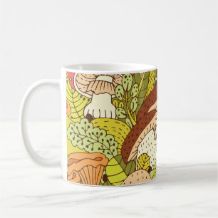 Abstrakt Mushroom Forest: Artistic Mönster Kaffemugg
