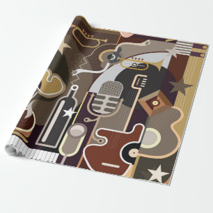 Abstrakt Music-bakgrund Presentpapper