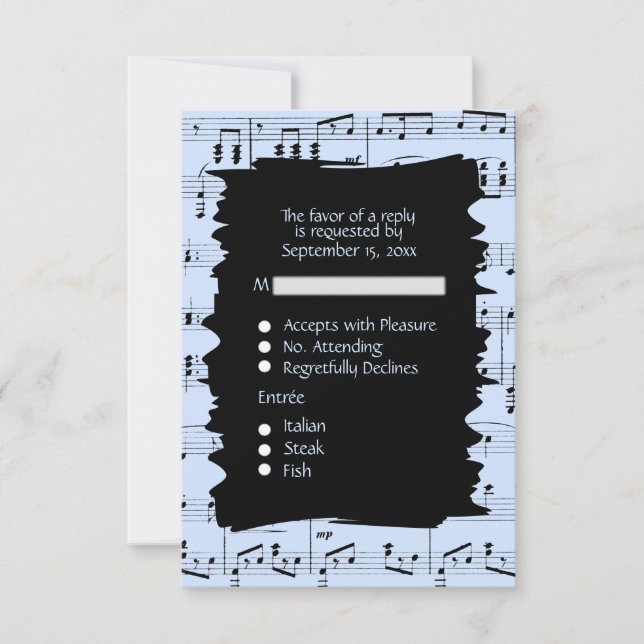 Abstrakt Music Black and Blue OSA w Menu Choice (Framsida)