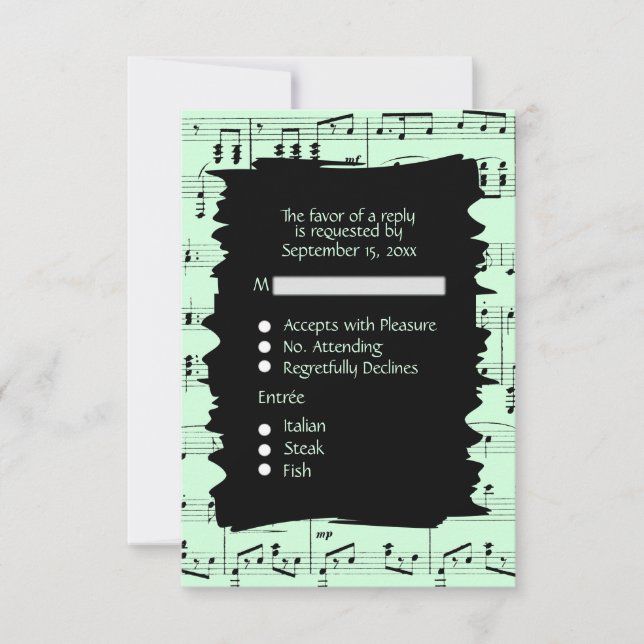 Abstrakt Music Black and Mint OSA w Menu Choice (Framsida)