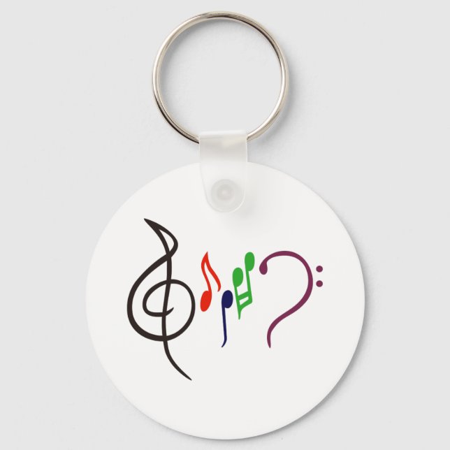 Abstrakt Music Logotyp Nyckelring (Framsida)