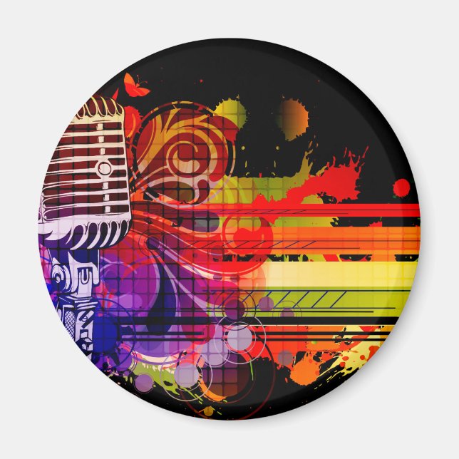 Abstrakt Music Magnet (Framsidan)