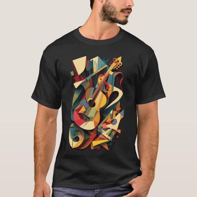 Abstrakt Music T Shirt (Framsida)
