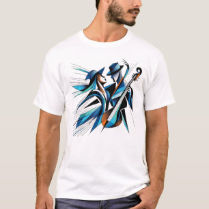 Abstrakt Musical Duo Art T Shirt