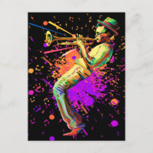 Abstrakt Musician Spela Trumpet