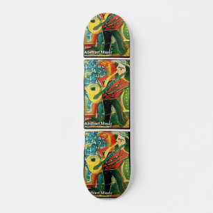 ABSTRAKT MUSIK MINI SKATEBOARD BRÄDA 18,5 CM