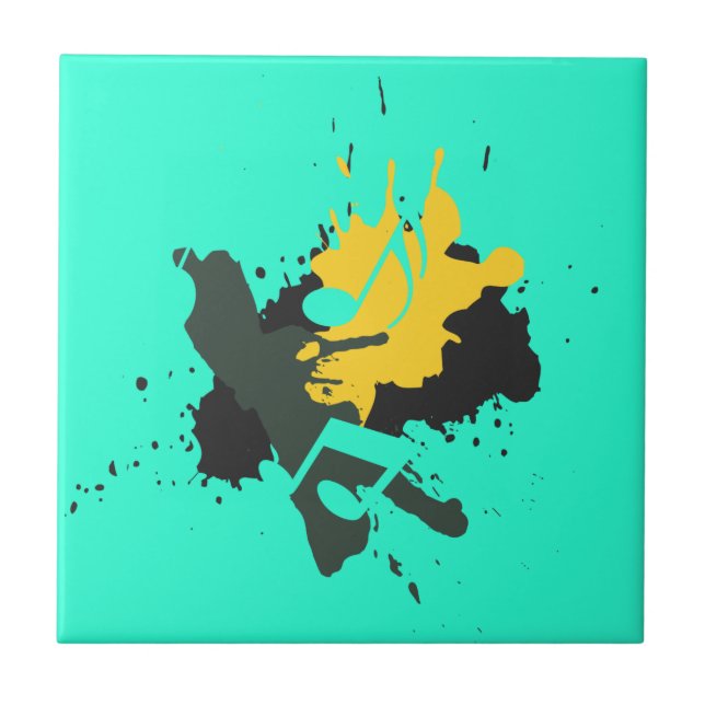 Abstrakt Musik noter keramiskt plattor Kakelplatta (Framsidan)