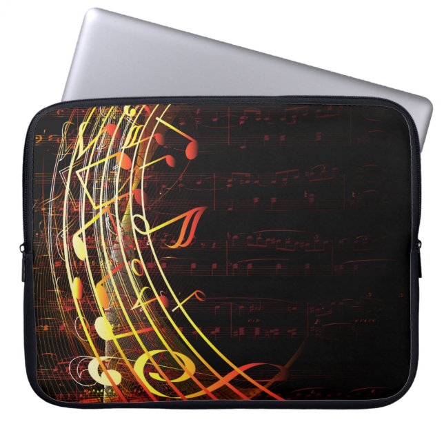 Abstrakt Musik noter, Laptop sleeve (Framsidan)